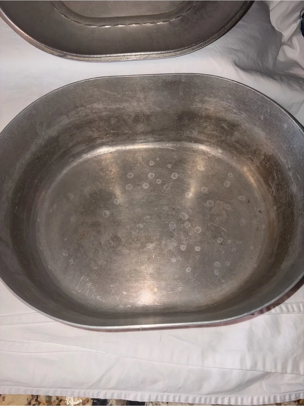 Vtg Wagner Ware Sidney -O- Magnalite 4265-P oval roaster (8- quart) With trivet